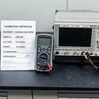 Calibration certificate and instrument label